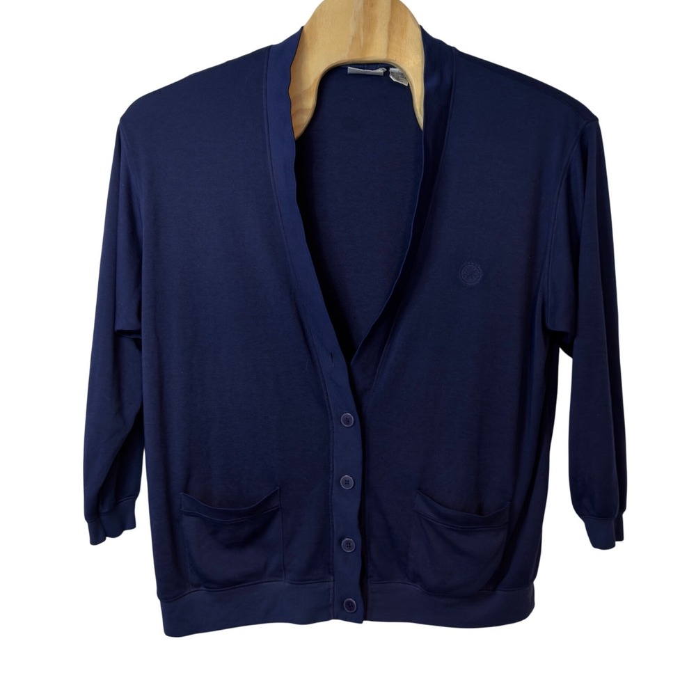 Vintage 80s Levi's Travelers Button Up Cardigan Size L Blue Grandpa Casual